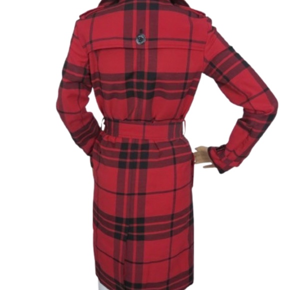 Michael Kors Plaid Trench Coat - Picture 8 of 10